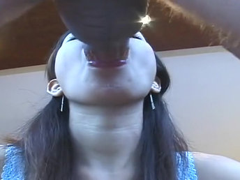 Sexy chinese bi-atch  in black stocking fucked