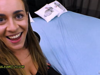 Josephine Jackson's raw snatch gets torn up by a monster man meat in front of her family