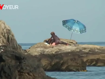 Beach Voyeur. Bare beach photo shoot concluded with hardcore sex under the sun