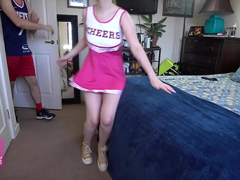 Cheerleader stupid stepsister rough basketball lesson - preview