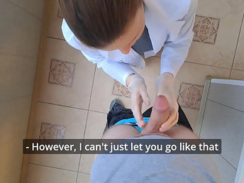 Young russian doctor gave me a blow-job at the appointment! (ASMR POV)