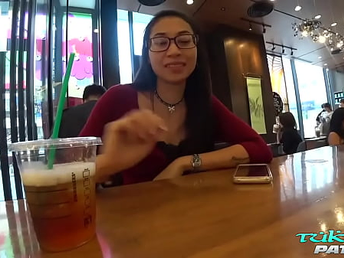 Newcy Thai gets picked up and refucked by fresh guy that leaves her muff destroyed in cum