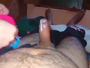 Stepdaughter Monu deepthroats coupled with fucks will not hear of Indian stepmom Radha786 in lingerie