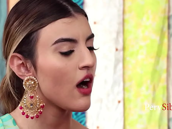 Petite Indian-Yankee Simulate Sister Laynee James & say no to two step-sisters ration a hung MILF - Axel Haze