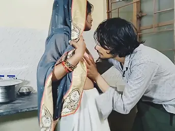 Watch this real homemade Indian couple's sensual pantry branch of knowledge near a sexy Desi townsperson