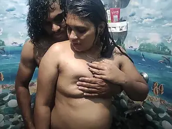 Bootylicious Desi Duo Vaishnavy & Sharun Get Bare-ass Nearby Douche And Enjoy Each Other's Pasty Fuckboxes