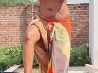 Stepbrother prank-saves Indian step-sister helter-skelter shower nakedness & big horseshit action