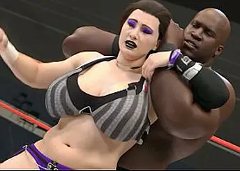 Wait for this big-breasted baby pulverize their way wrestler in a 3D interracial instalment