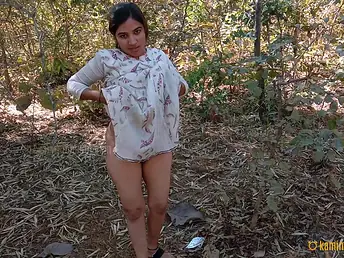 Beautiful Indian Wife Kamini Open-air Spoof Desolate Se