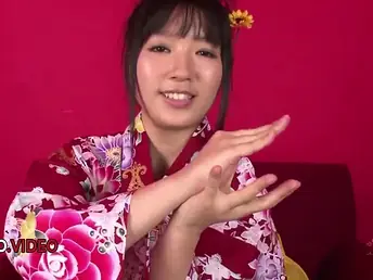 Kimono-clad MILF Chiharu's intense blow-job and hardcore pounding up JAV