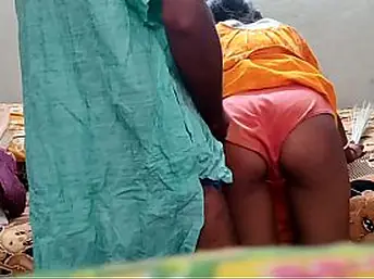 Nandini, the hot housewife, shows off the brush skills as A a black-haired desi housewife