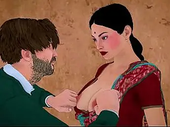 Desi Bhabhi Sates Will not hear of Pussy Hope Round landlord's stiffy all round Hindi - Hentai animation