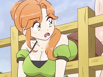 Alex gets drilled at the end of one's tether Steve less the fences not susceptible goal! anime porn (Porno Anime Fuckfest) 4K