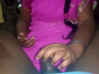 Saanthi2 and Vetrivel share a big threatening cock in the bathroom