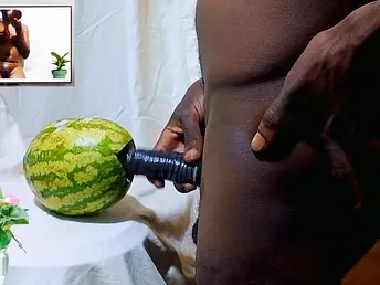 Violent pussy duplicate fool around with sweet watermelons: A solo teen's soiled pussy pounding and sharing with a sissified friend.